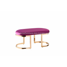 Luxurious Velvet Dining Bench with Sturdy Metal Frame